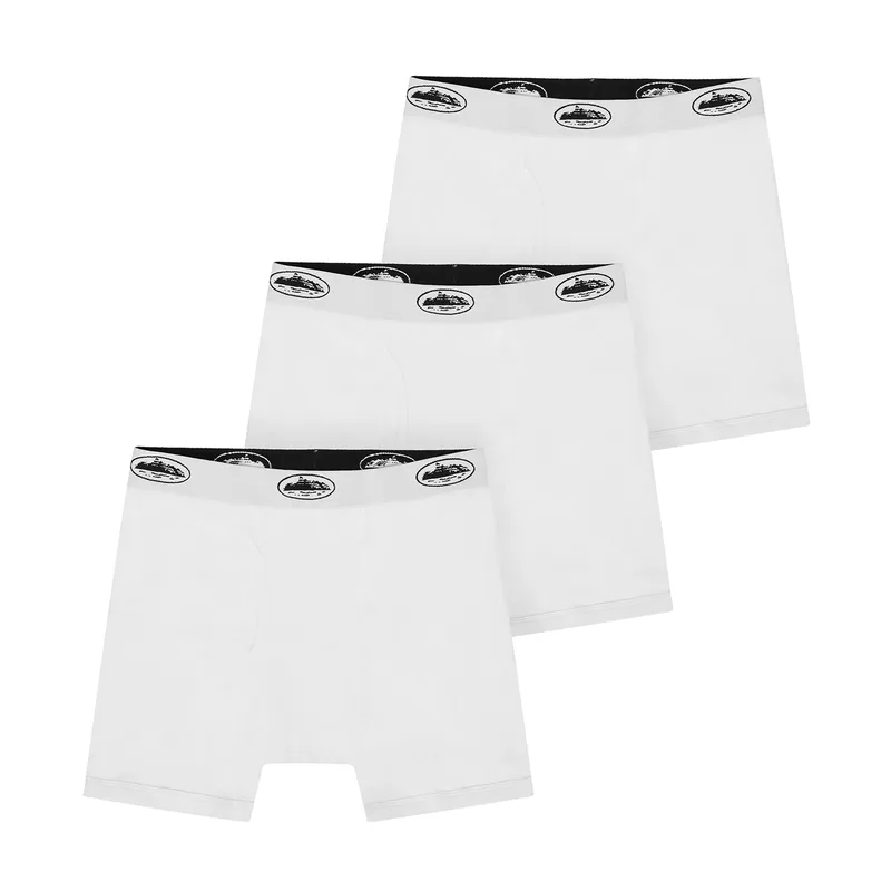 WHITE ALCATRAZ BOXERS [3 PACK], front view (1 of 3)