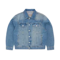 STITCH DOWN DENIM JACKET [FADED INDIGO], back view (2 of 7)