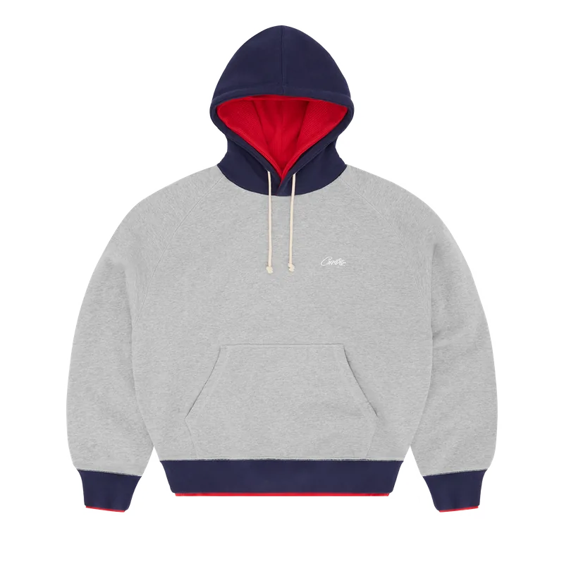 HMP DOUBLE UP HOODIE [HEATHER GREY], front view (1 of 4)
