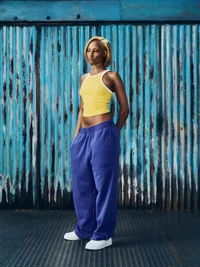 WOMENS CLASSIC TANK TOP [YELLOW/WHITE], side view (3 of 3)