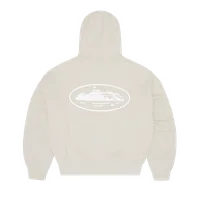 ISLAND PUFF PRINT ZIP HOODIE [OFF WHITE] — back view (2 of 2)
