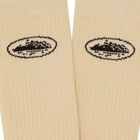 CREME ALCATRAZ SOCKS [2 PACK], back view (2 of 2)