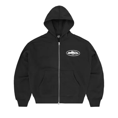 ISLAND PUFF PRINT ZIP HOODIE [BLACK]