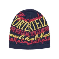 WORLDWIDE WAFFLE BEANIE [NAVY], back view (2 of 2)