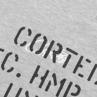 HMP STENCIL SWEATSHORT [HEATHER GREY], side view (3 of 4)