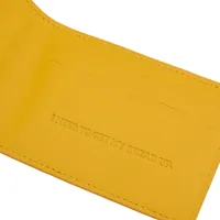 ISLAND LEATHER CARD HOLDER [YELLOW], side view (3 of 3)