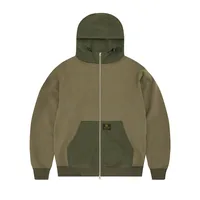 GUERILLAZ RIPSTOP ZIP HOODIE [OLIVE], front view (1 of 5)