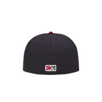CORTEIZ STORM NEW ERA 59FIFTY FITTED CAP [NAVY/RED] — side view (3 of 5)