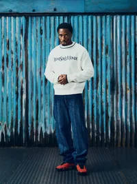 RSLM KNIT CREWNECK [CREAM], detail (4 of 4)