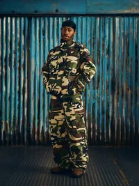 GUERILLAZ CARGO PANT [WOODLAND CAMO], side view (3 of 4)