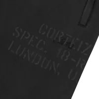 HMP STENCIL OPEN HEM SWEATPANT [BLACK OVERDYE], side view (3 of 4)