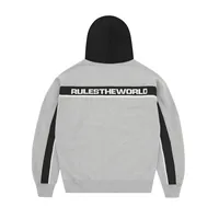RIBBED SPORTEIZ ZIP HOODIE [HEATHER GREY], back view (2 of 4)