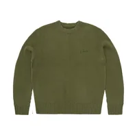 CROCHET APPLIQUE KNIT CREW [KHAKI], back view (2 of 4)
