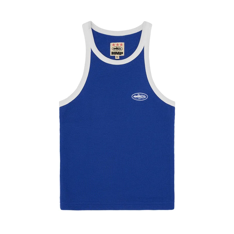 WOMENS CLASSIC TANK TOP [ROYAL BLUE/WHITE], front view (1 of 3)