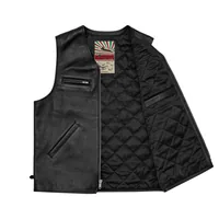 SKYDIVE LEATHER VEST [BLACK], close-up (5 of 5)