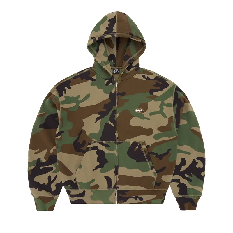 MINI ISLAND ZIP HOODIE [WOODLAND CAMO], front view (1 of 5)