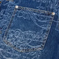 HANDWRITTEN DENIM JACKET [MIDWASH INDIGO], side view (3 of 4)