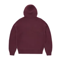 3M COLLEGE KNIT ZIP HOODIE [WINE], back view (2 of 2)