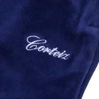 PISTA VELOUR TRACK PANT [NAVY], side view (3 of 4)