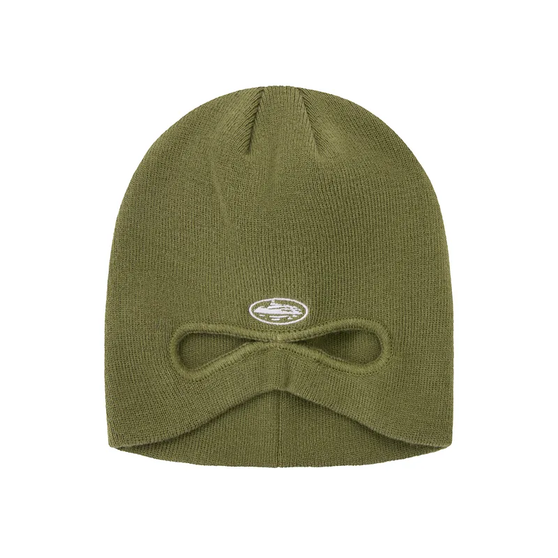 PEEK-A-BEANIE [OLIVE], front view (1 of 2)