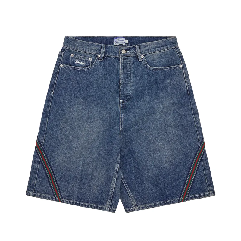 SAVOY DENIM SHORT [CHALK WASH], front view (1 of 4)