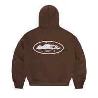 ISLAND PUFF PRINT ZIP HOODIE [BROWN], back view (2 of 2)