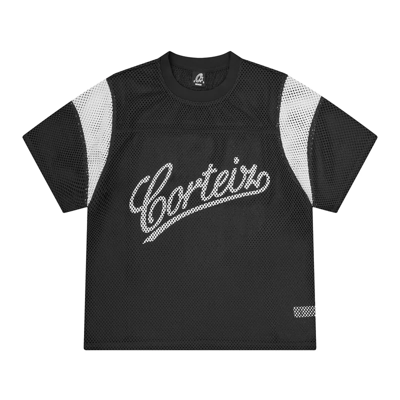 OPEN MESH PANEL JERSEY [BLACK], front view (1 of 3)
