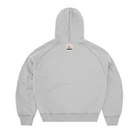 HMP THERMAL ZIP HOODIE [HEATHER GREY], back view (2 of 3)