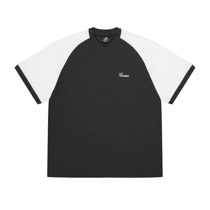 AMERICANA RAGLAN TOP [BLACK], front view (1 of 3)