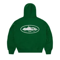 ISLAND PUFF PRINT ZIP HOODIE [GREEN], back view (2 of 3)