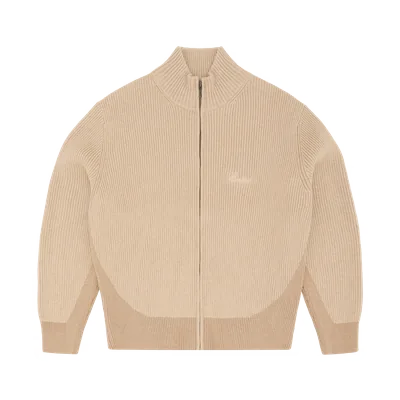 VVS RIB KNIT ZIP UP [NATURAL]