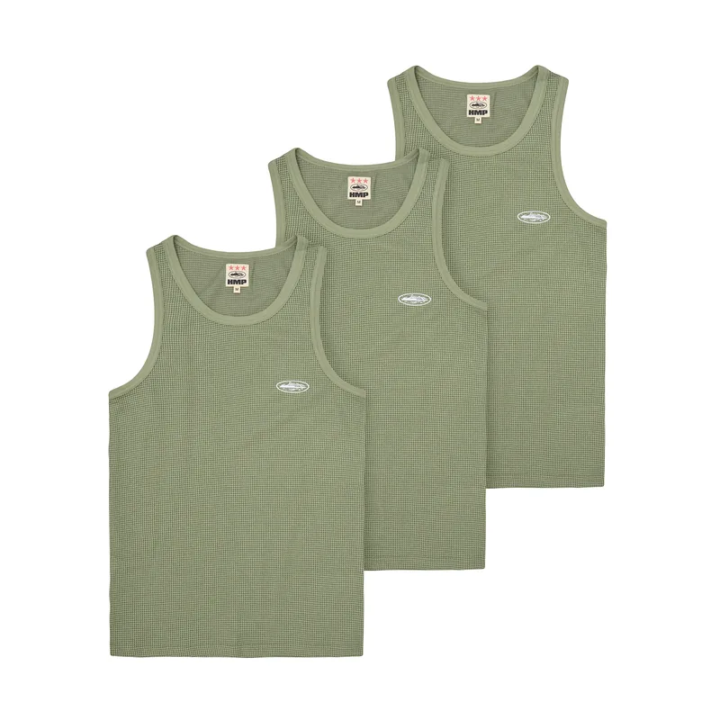 HMP CLASSIC TANK TOP [3PK] [OLIVE], front view (1 of 3)