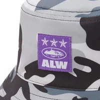 ALWEIZ REVERSIBLE BUCKET HAT [CAMO] — styling shot (6 of 7)