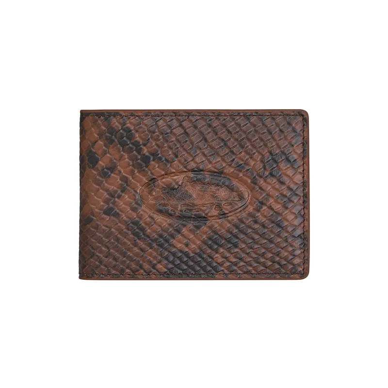 ISLAND LEATHER CARD HOLDER [BROWN SNAKE], front view (1 of 3)