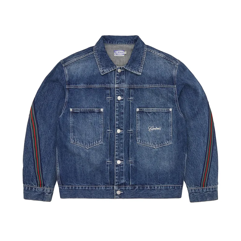 SAVOY DENIM JACKET [CHALK WASH], front view (1 of 4)