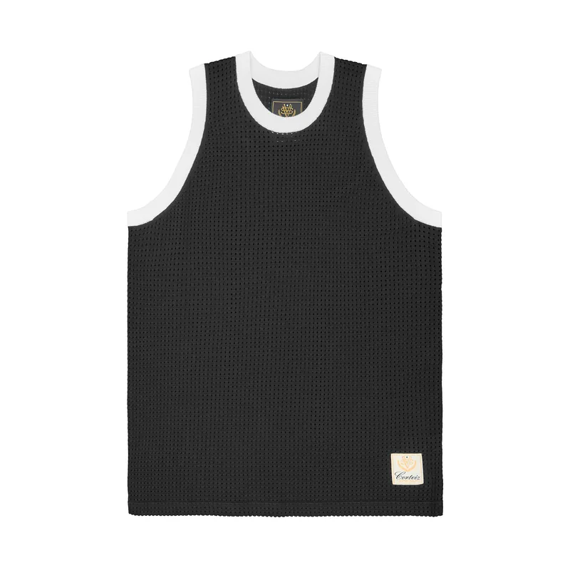 VICE MESH KNIT VEST [BLACK], front view (1 of 4)