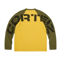 STENCIL RAGLAN LS [GOLD/OLIVE], front view (1 of 5)