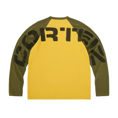 STENCIL RAGLAN LS [GOLD/OLIVE]