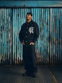 CREST CHAINSTITCH DENIM JACKET [WASHED BLACK], detail (4 of 4)