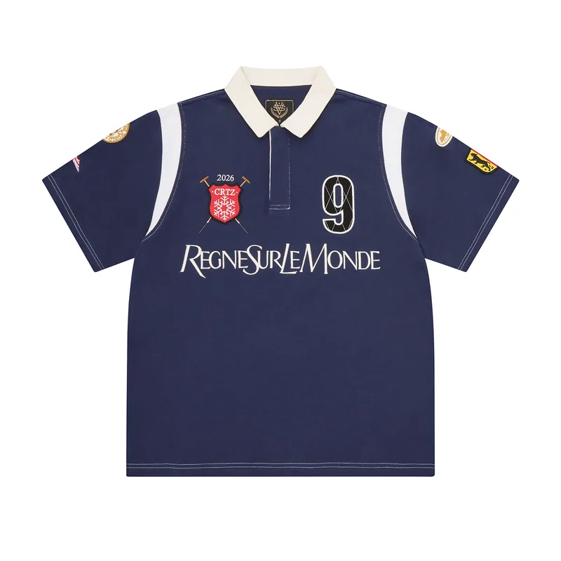 ALPINE POLO SHIRT [RSLM NAVY], front view (1 of 5)
