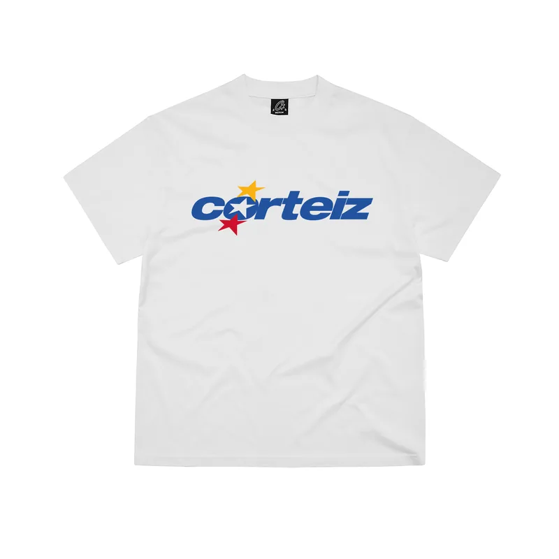 STARS TEE [WHITE], front view (1 of 2)