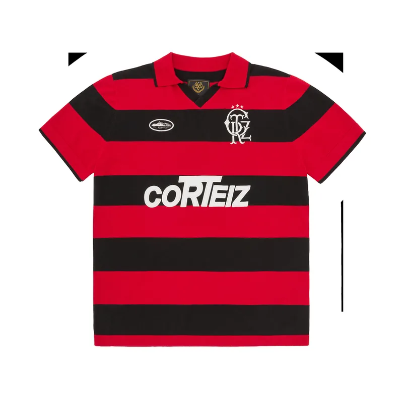 STRIPED KNIT JERSEY [RED], front view (1 of 2)