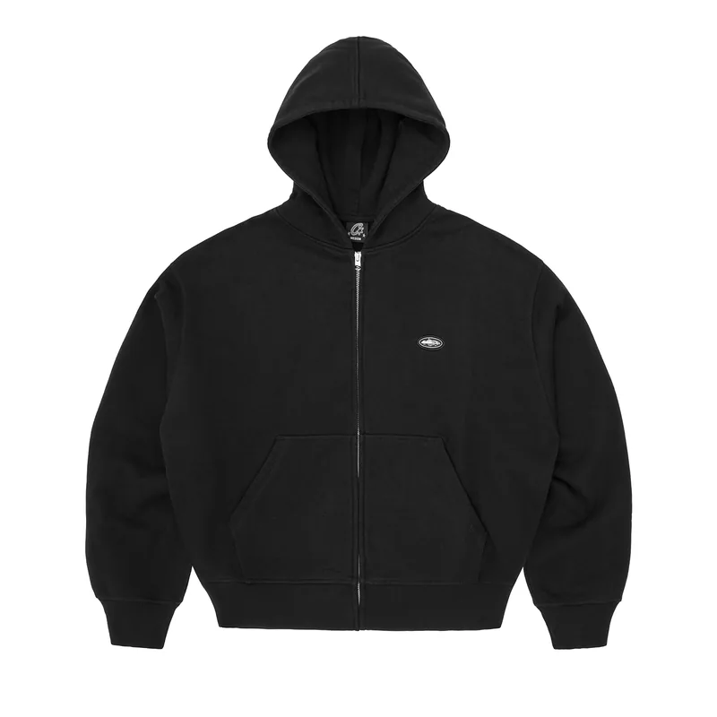 MINI ISLAND ZIP HOODIE [BLACK], front view (1 of 4)