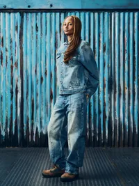 STITCH DOWN BAGGY JEANS [FADED INDIGO], styling shot (6 of 7)