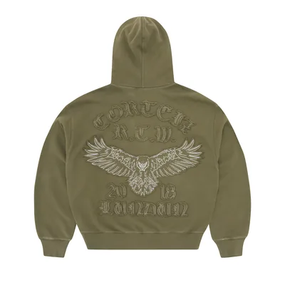 DIPLOMATIC ZIP HOODIE [OLIVE]