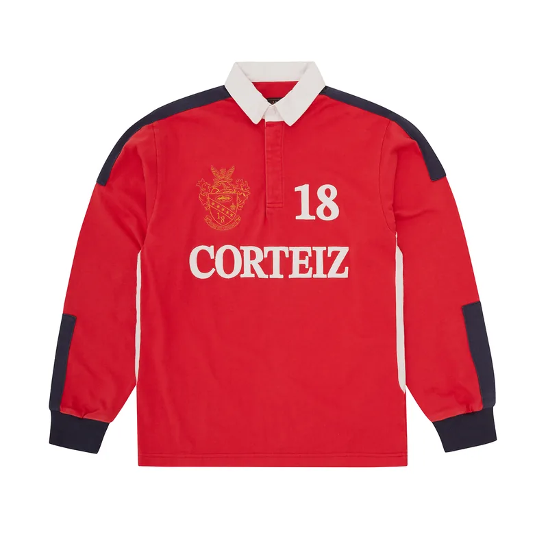 PANELLED RUGBY [RED], front view (1 of 2)