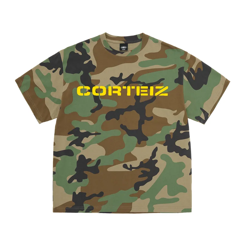FRONTLINE TEE [WOODLAND CAMO], front view (1 of 2)