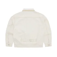 DUAL STRIPE DENIM JACKET [OFF WHITE], back view (2 of 4)
