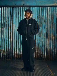 HMP OPEN HEM SWEATPANT [BLACK], side view (3 of 4)