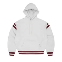 HMP STRIPE RIB HOODIE [LIGHT HEATHER], front view (1 of 5)